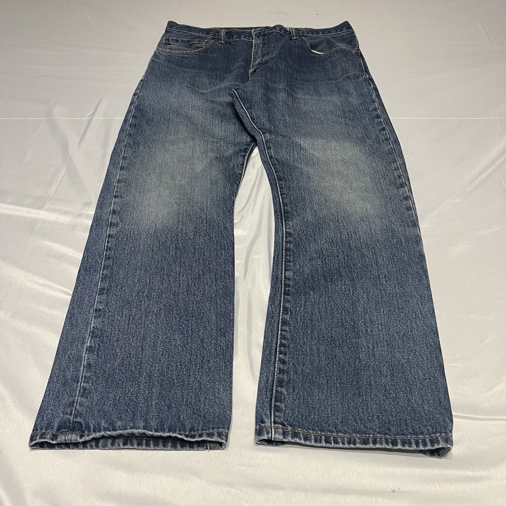 Levis 517 Bootcut Jeans Mens Tag 34x29 Fits 32x28 Dark Wash Western Good Fade